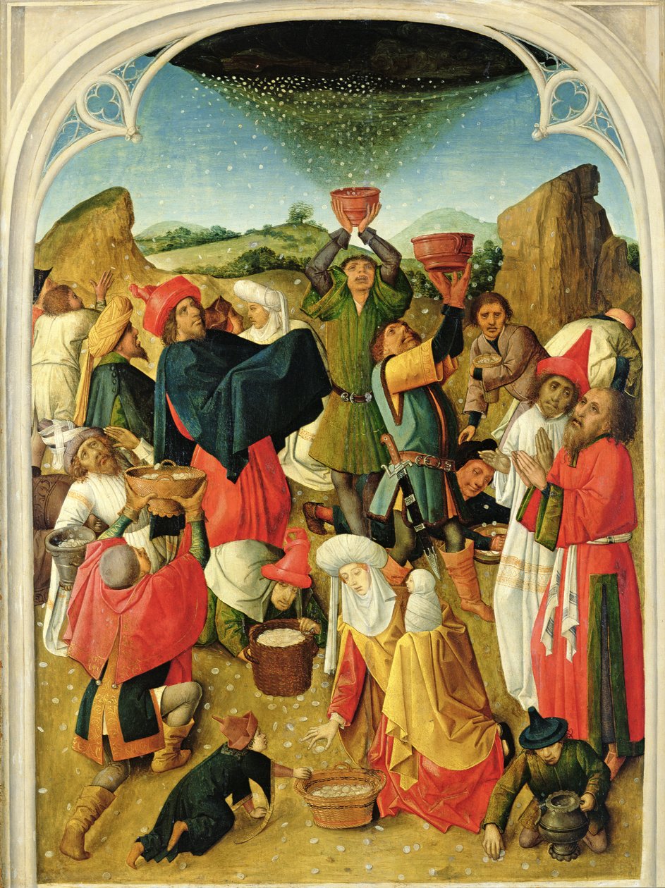Samling av Manna av Master of the Gathering of the Manna