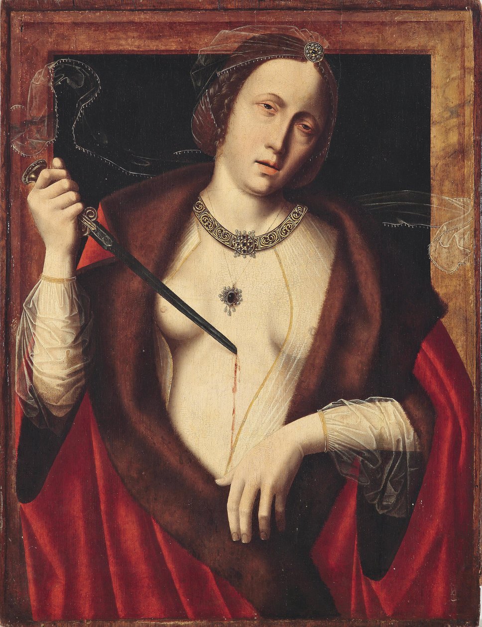 Lukretia av Master of the Holy Blood