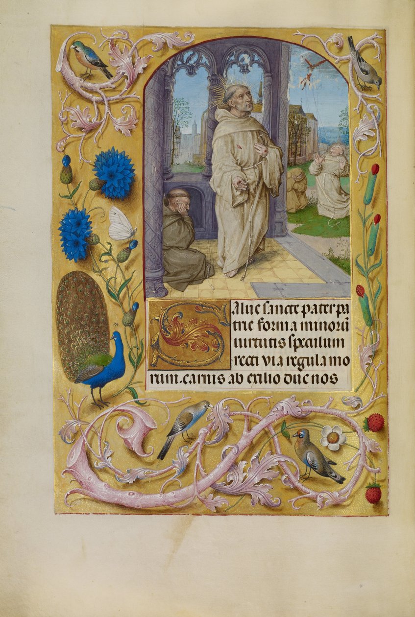 Stigmatisering av Saint Francis av Master of the Lübeck Bible