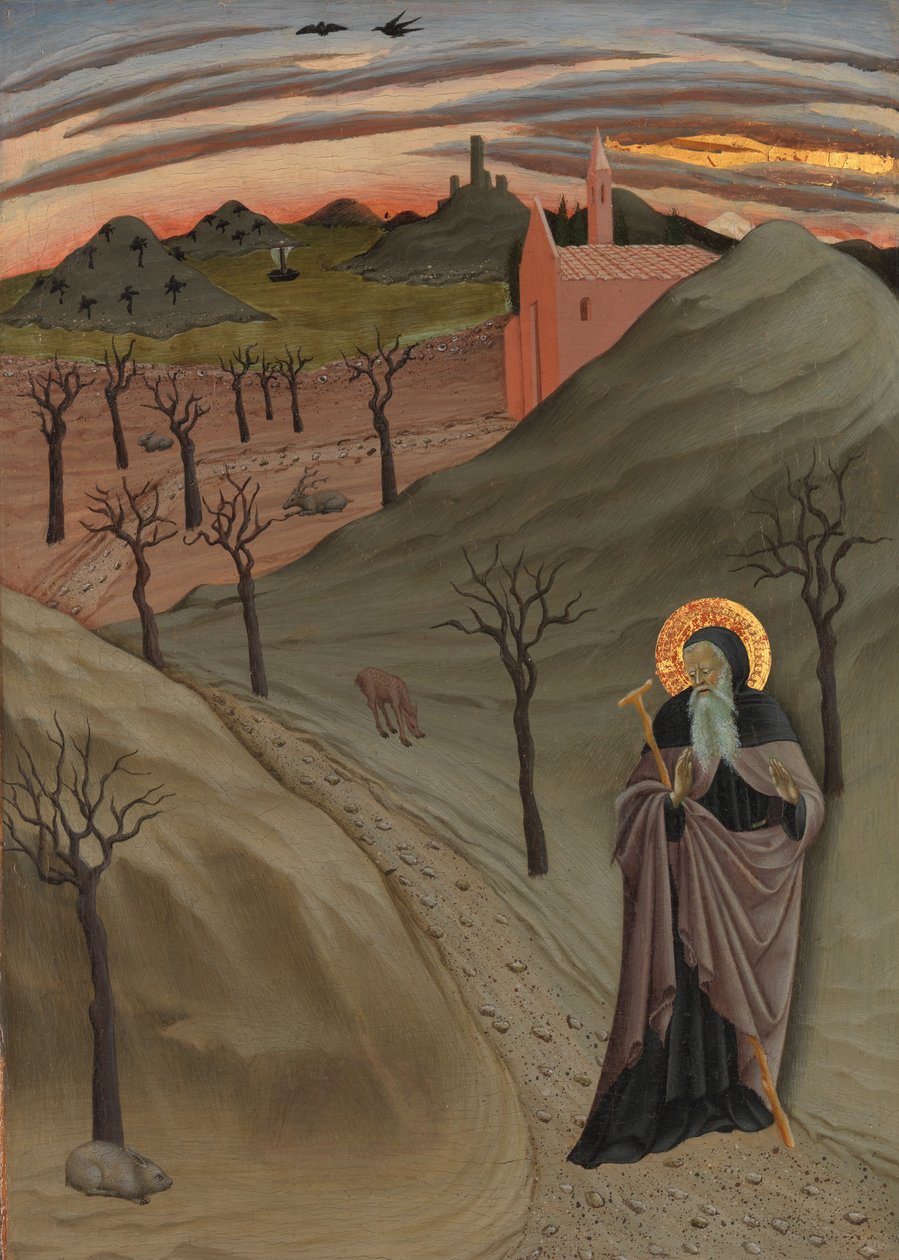 Saint Anthony the Abbed in the Wilderness, ca. 1435 av Master of the Osservanza