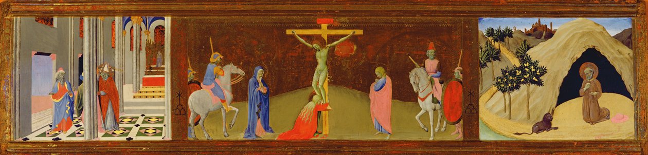 Triptych of the Crucifixion, 1436 (tempera på panel) av Master of the Osservanza
