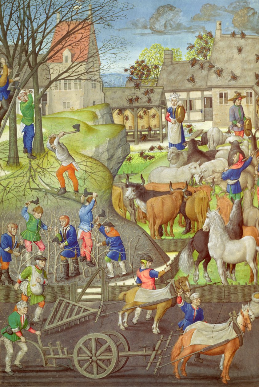 Ms 311,fol.41v Illustrasjon til georgikerne av Virgil, ca. 1500 av Master of the Prayer Books