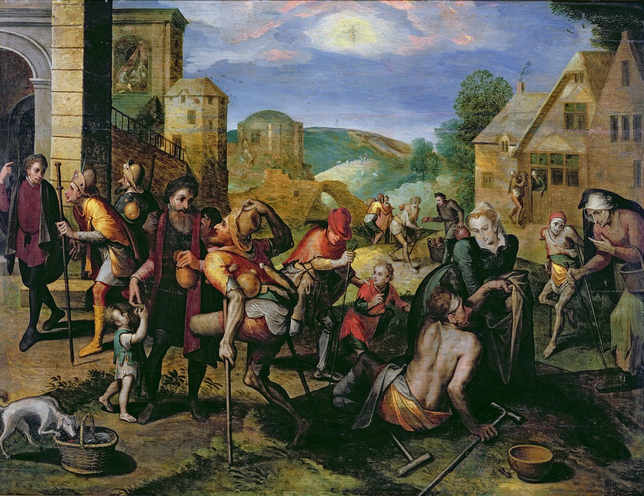 Barmhjertighetens verk av Master of the Prodigal Son