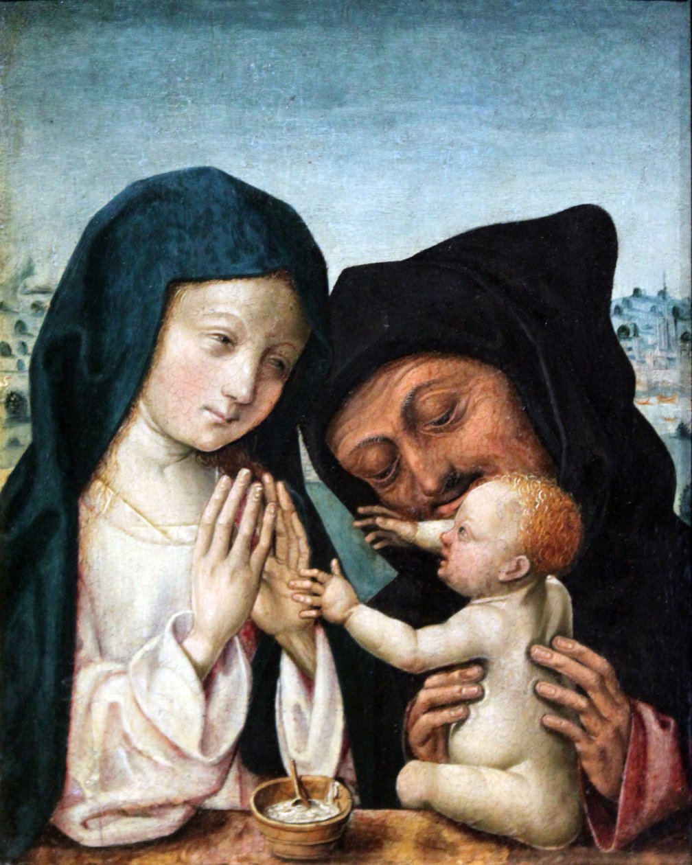 Den hellige familie av Master of the Saint Bartholomew Altarpiece