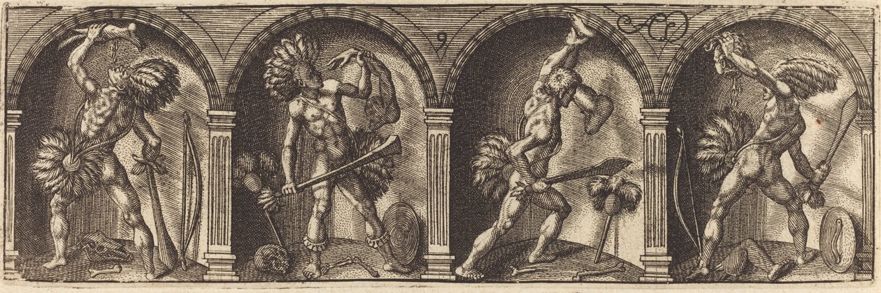 De ulike tegningene og figurene IX av Master AD