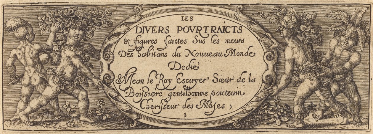 Les divers pourtraicts et figures I (tittelside) av Master AD