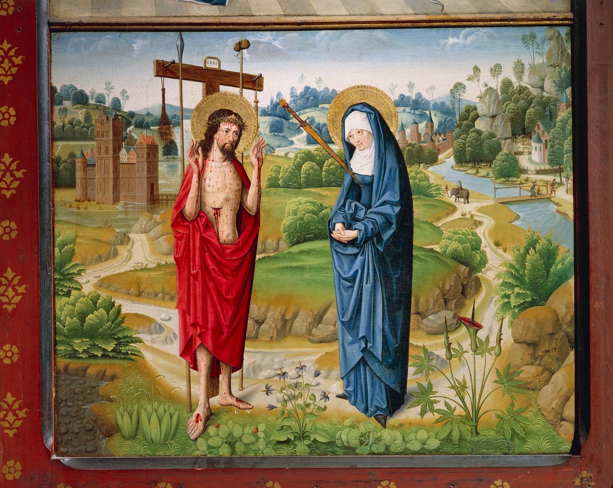 Kristi korsfestelse, fra historiene fra Marias liv av Master Aachen