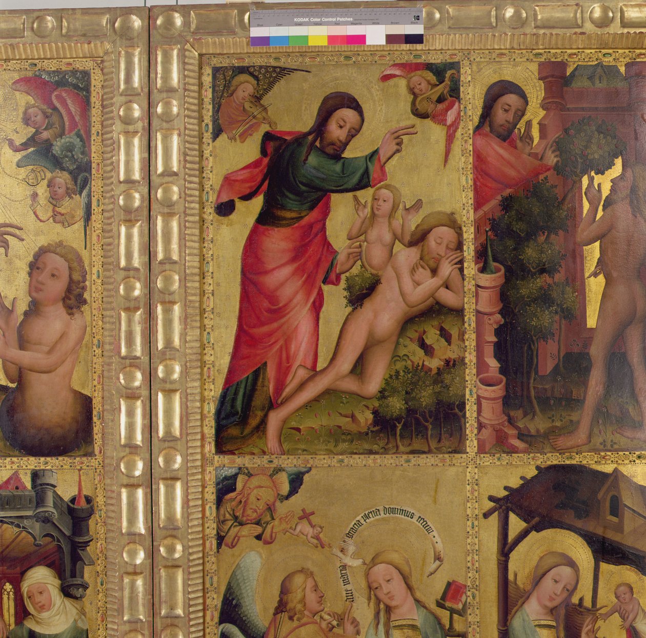 The Creation of Eva, et panel fra Grabower-alteret, høyalteret til St. Petri i Hamburg (se også 153622) av Master Bertram of Minden