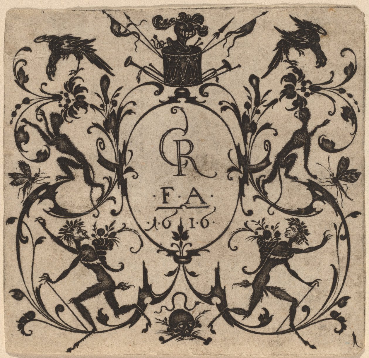 Ornament med grotesk av Master CR