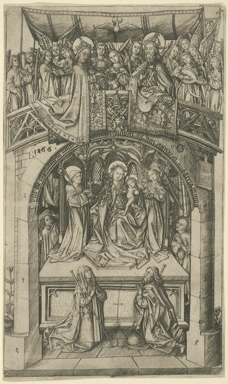 Den store Einsiedeln Madonna av Master E.S.