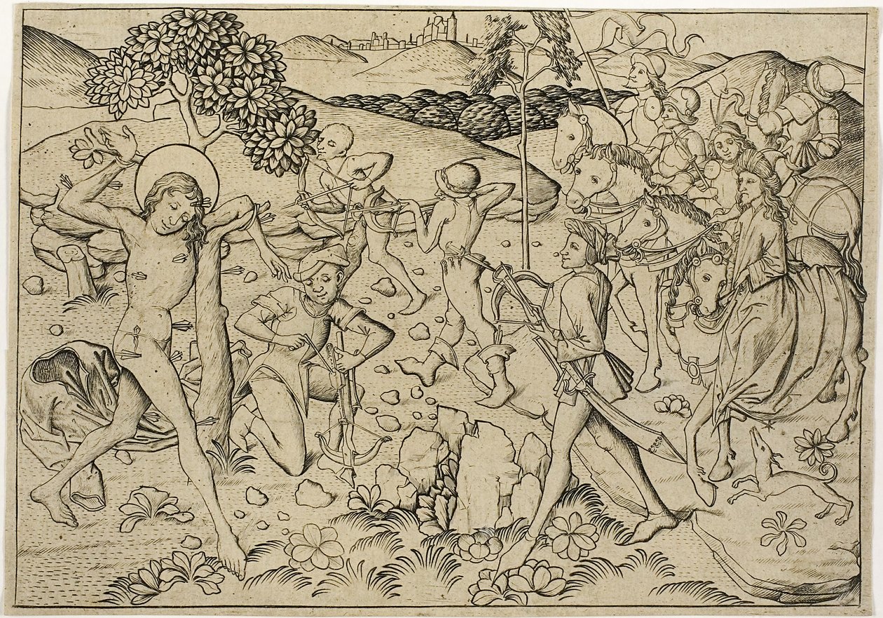 Sankt Sebastians martyrium av Master E.S.