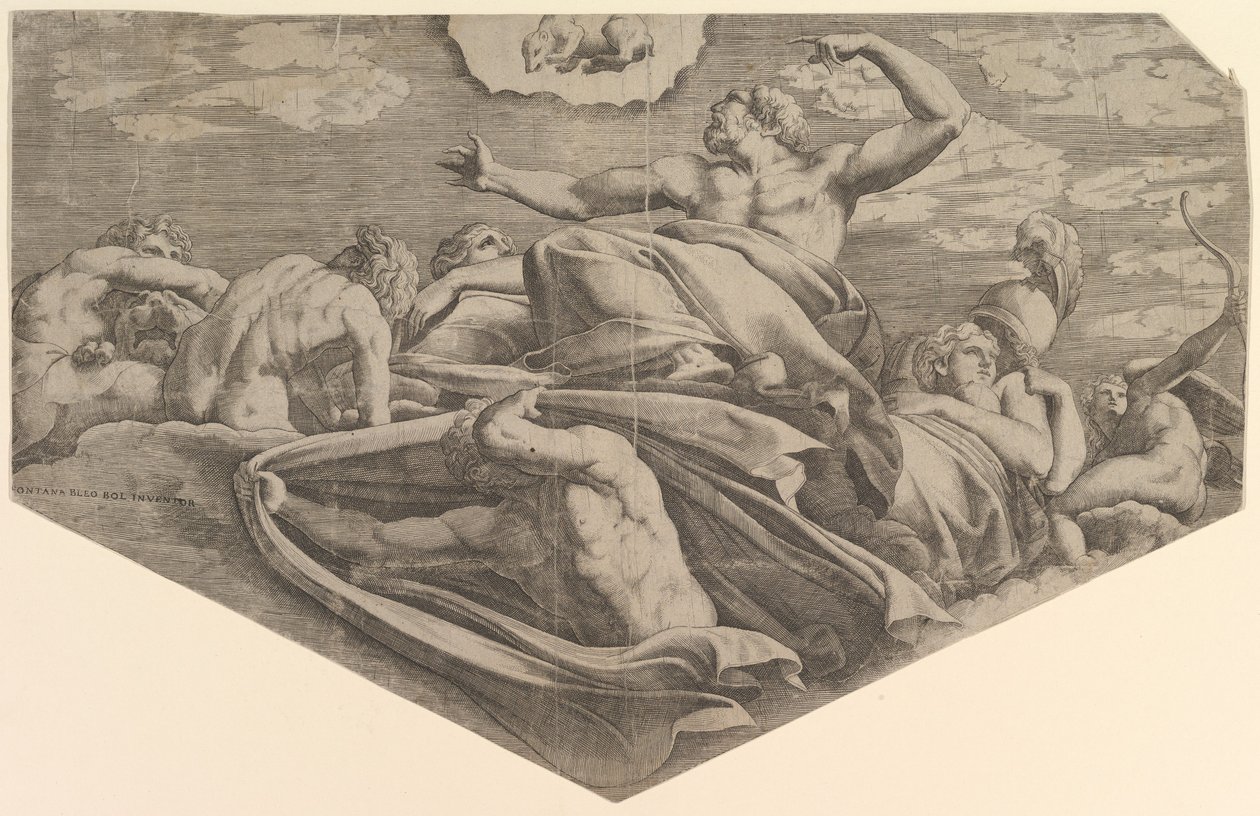 Jupiter og Callisto, 1540-56. av Master FG