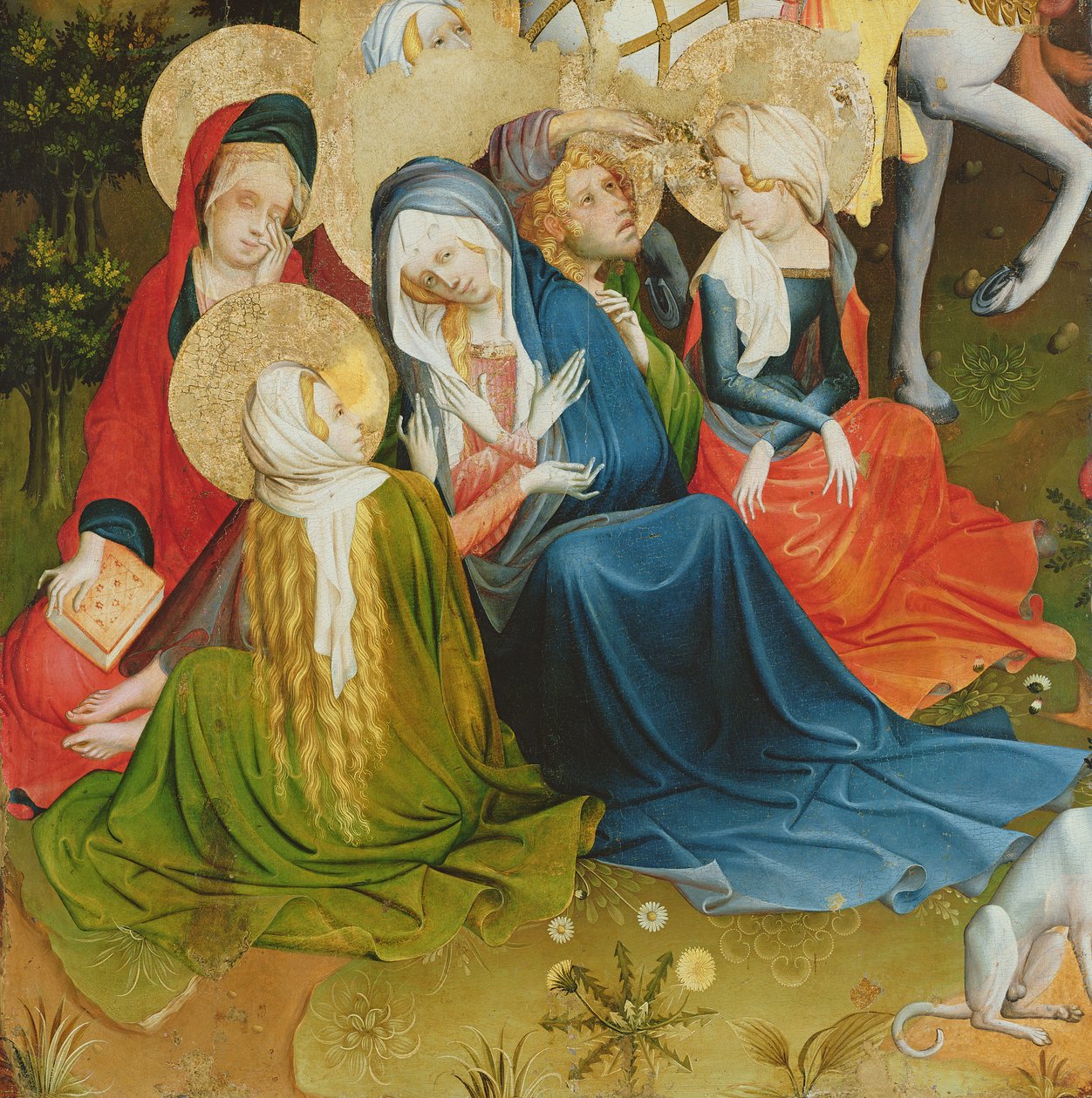 Gruppe av kvinner ved korsfestelsen, panel fra St. Thomas-alteret fra St. John