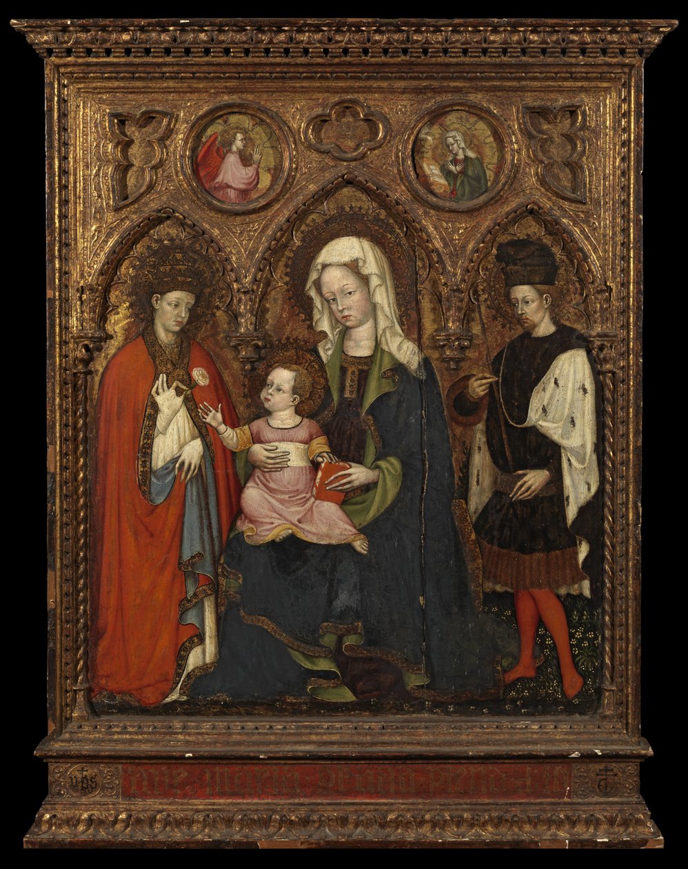 Jomfru og barn med to hellige, ca. 1420 av Master GZ