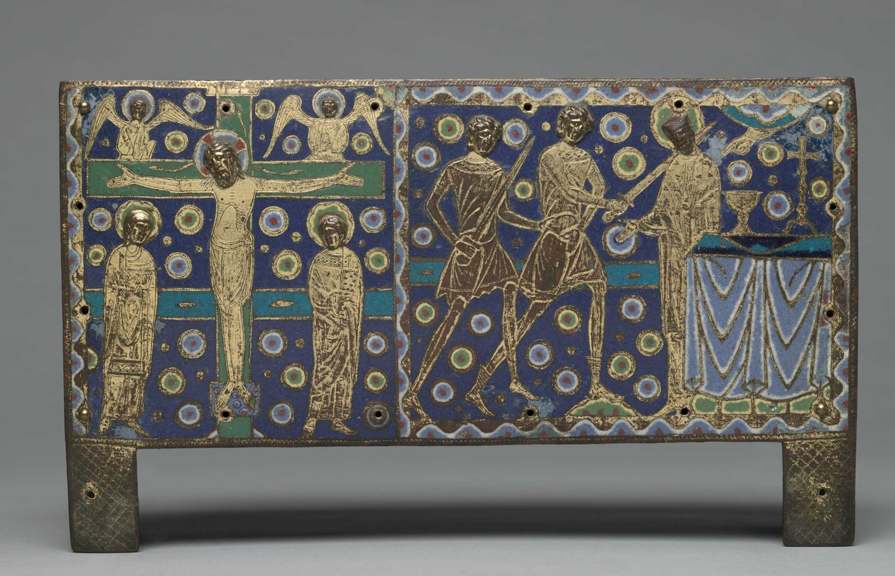 Plakett fra en Chasse for Relics of Saint Thomas Becket, 1220-1225 av Master G. Alpais