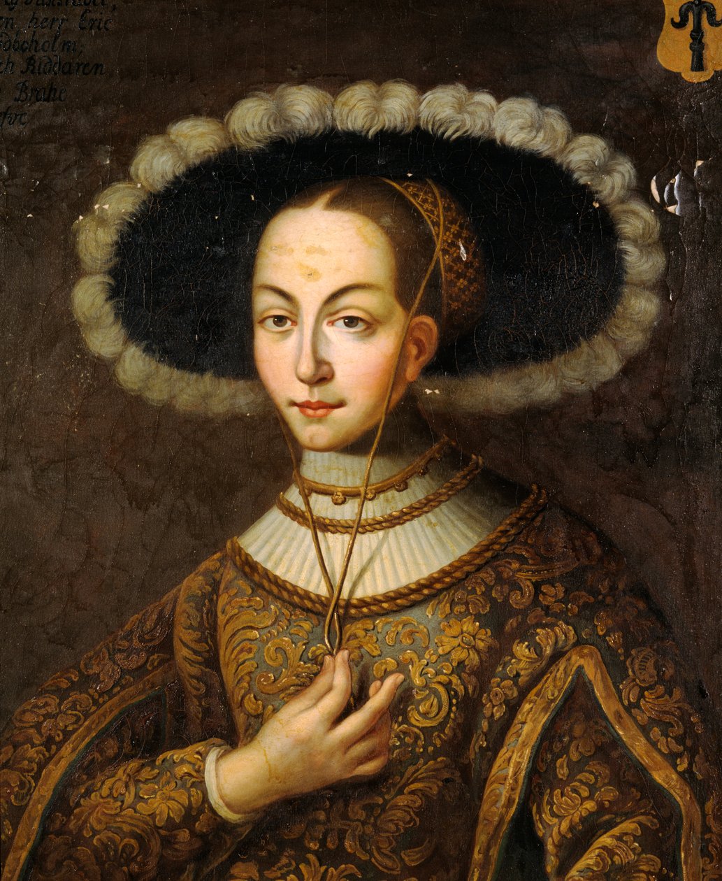 Portrett av Margareta Eriksdotter Vasa 1497-1536, søster til kong Gustav I av Sverige. av Master Hillebrandt