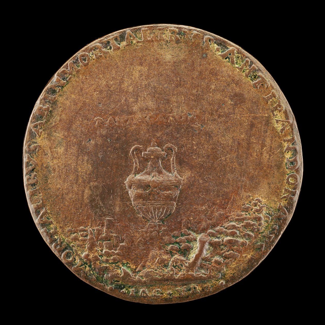 Vase i et landskap [revers], 1554. av Master IAC. URB.