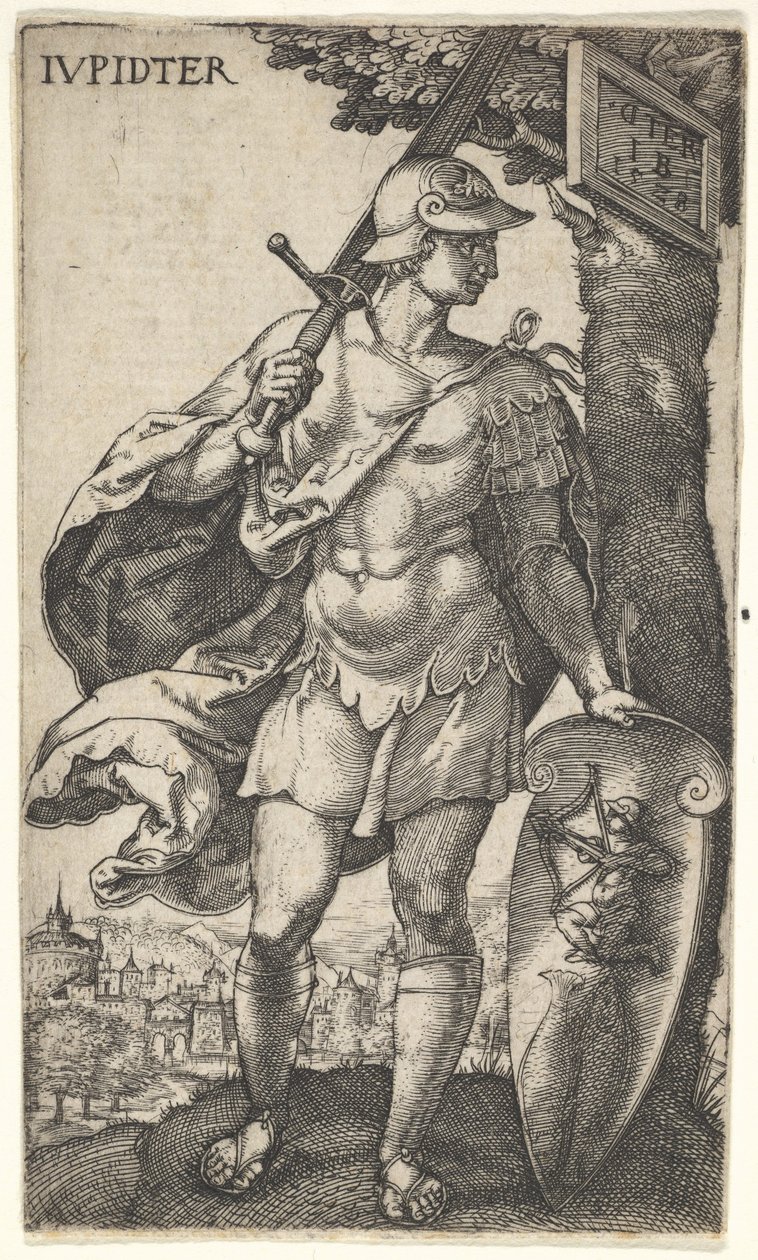 Jupiter fra The Gods Who Preside Over the Planets, 1528. av Master I.B.