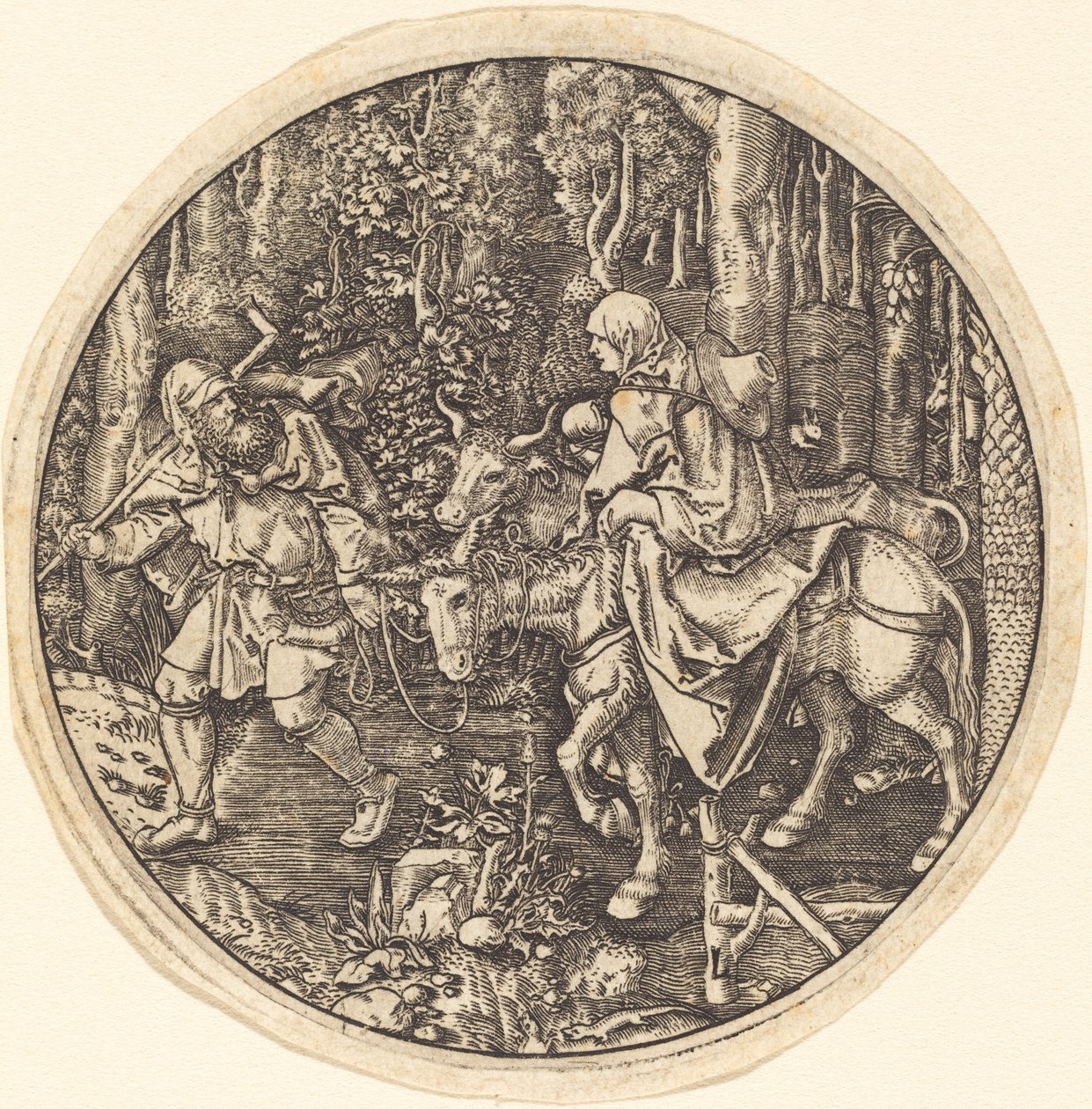 Flykten til Egypt av Master L after Albrecht Dürer