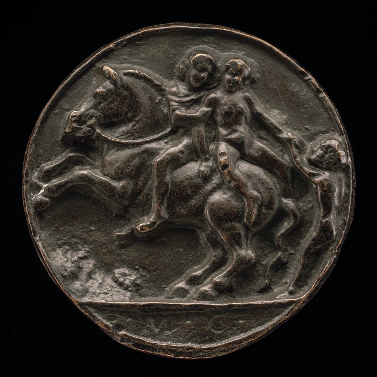 Nymfe båret av en rytter, ca. 1500. av Master M.C.