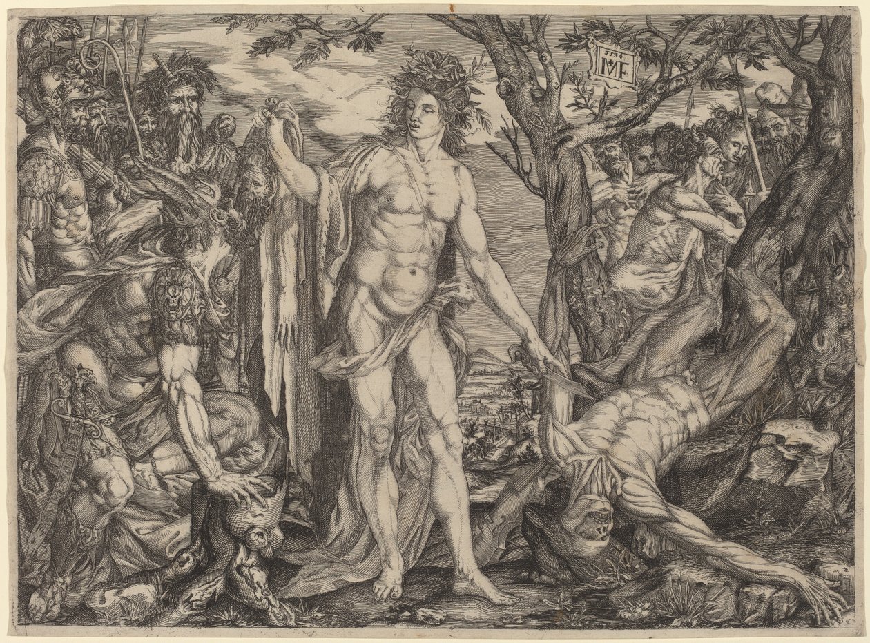 Apollo og Marsyas av Master MF