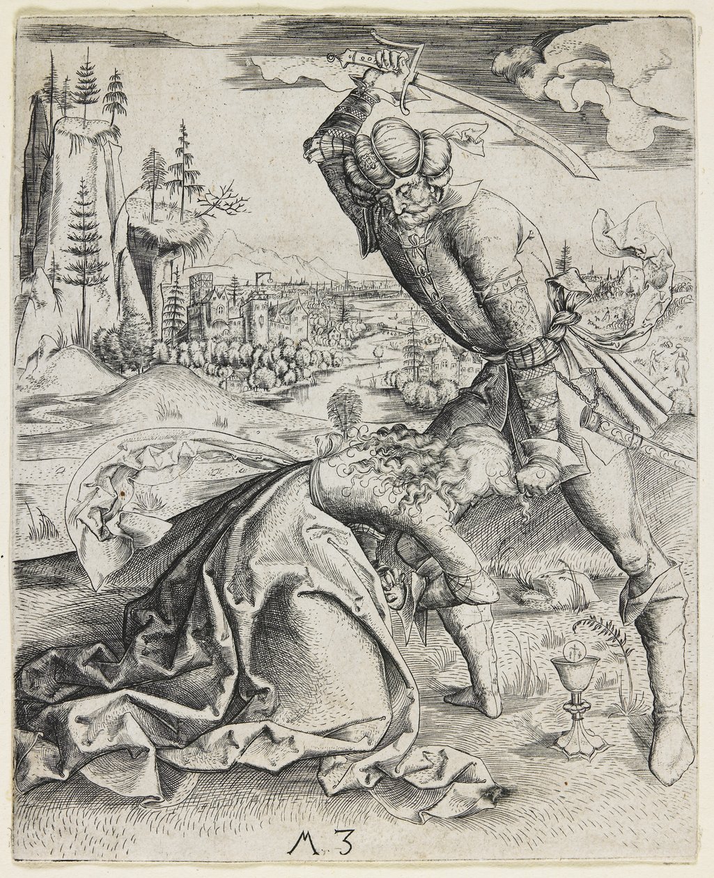Halshugging av den hellige Barbara, ca. 1501 av Master MZ