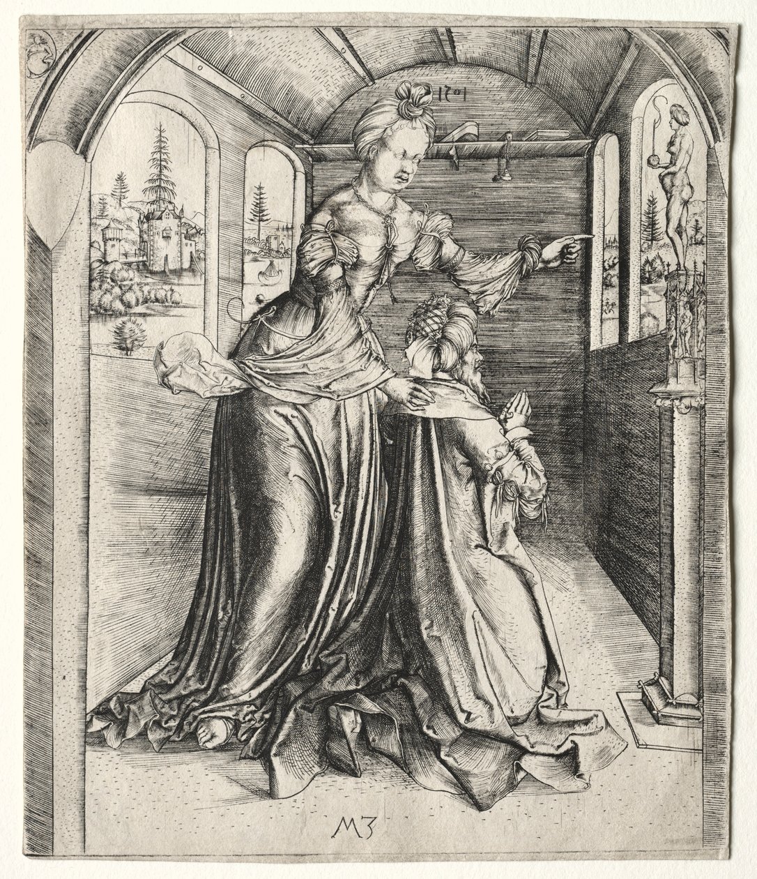 Salomon tilber avguder, 1501. av Master MZ