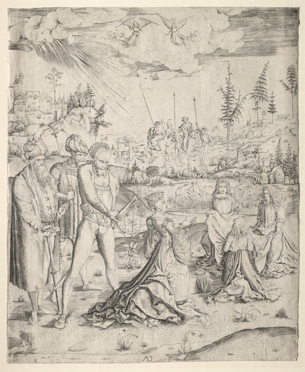St. Katarinas martyrium av Master MZ