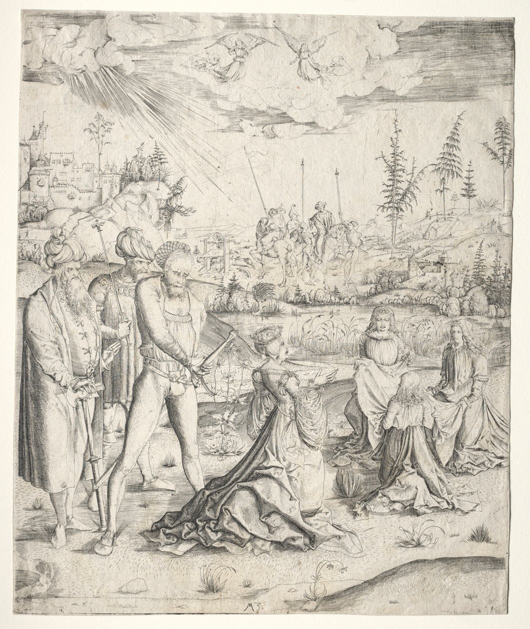 St. Katarinas martyrium av Master MZ