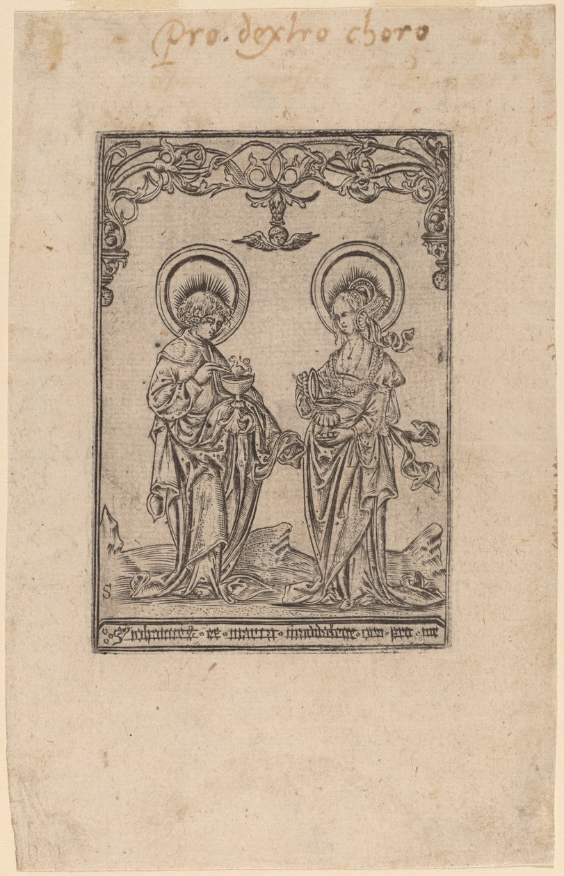 Saint Mary Magdalena og Saint John the Evangelist av Master S