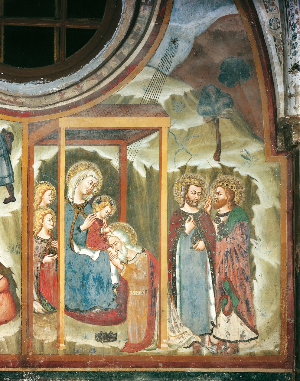 The Adoration of the Magi (fresco) av Master Trecentesco of Sacro Speco School