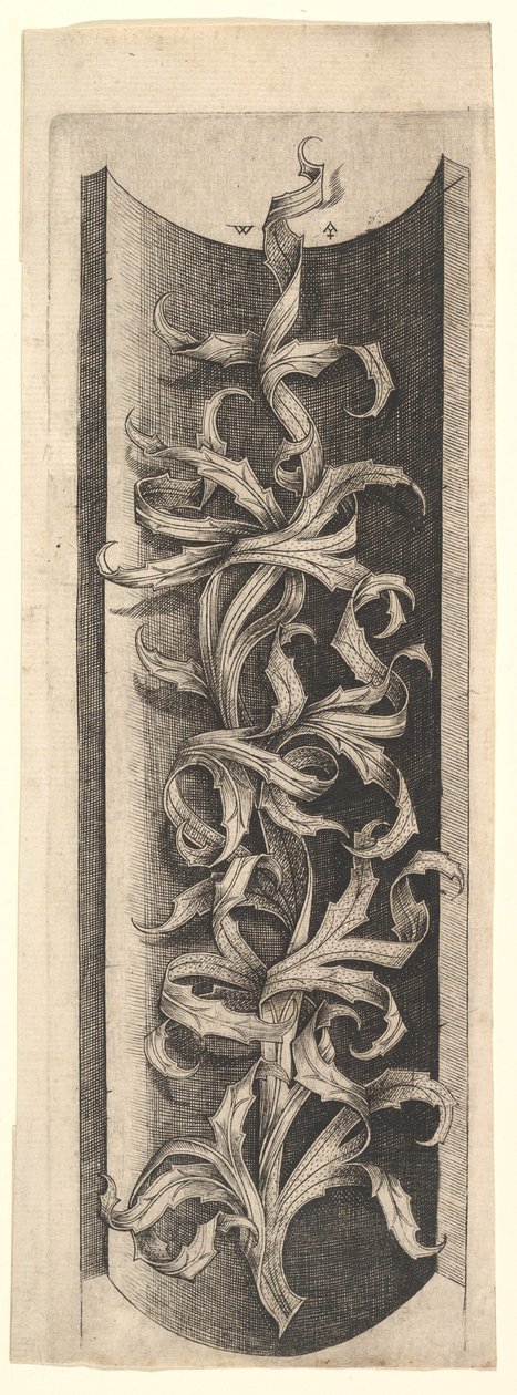 Bladpryd, ca. 1465-90. av Master W. with the Key