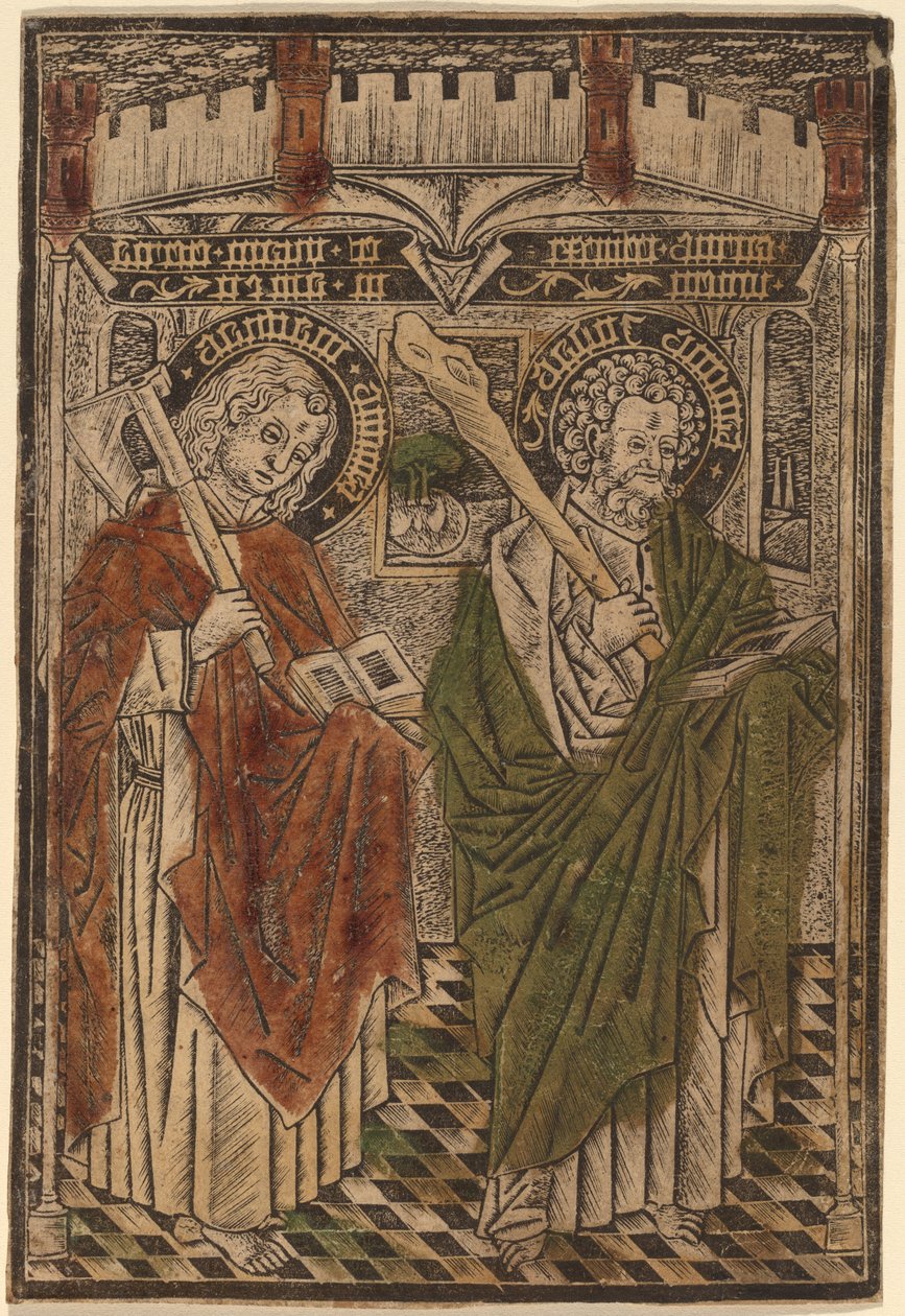 Saint Matthias og Saint Jude med artikler fra Credo av Master d