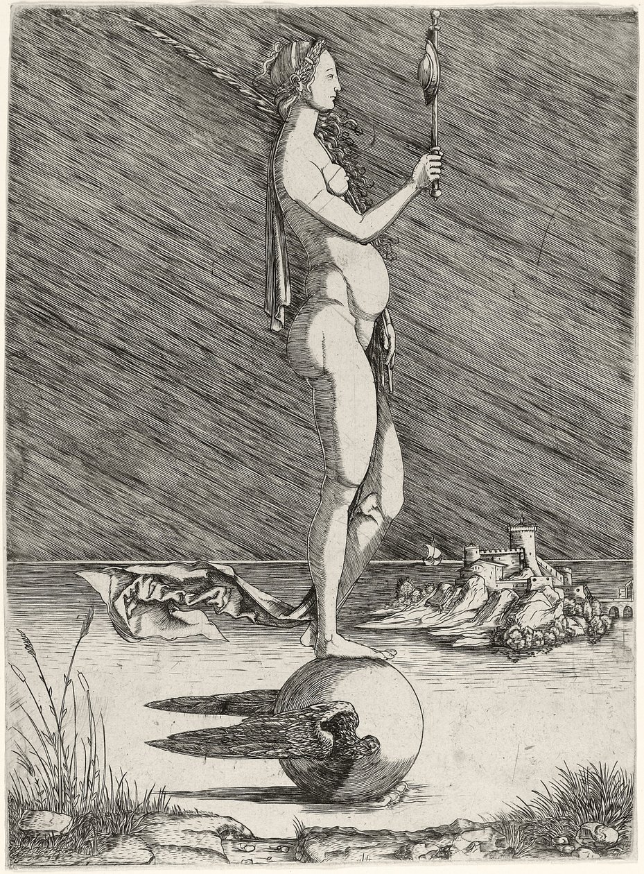 Fortune Sailing on a Winged Globe, ca. 1510-15 av Master of 1515
