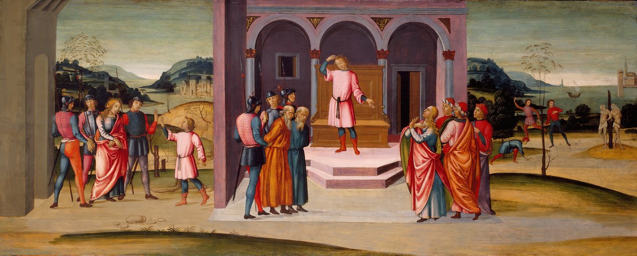 Daniel Saving Susanna, Daniels dom og henrettelse av de eldste, ca. 1500. av Master of Apollo and Daphne