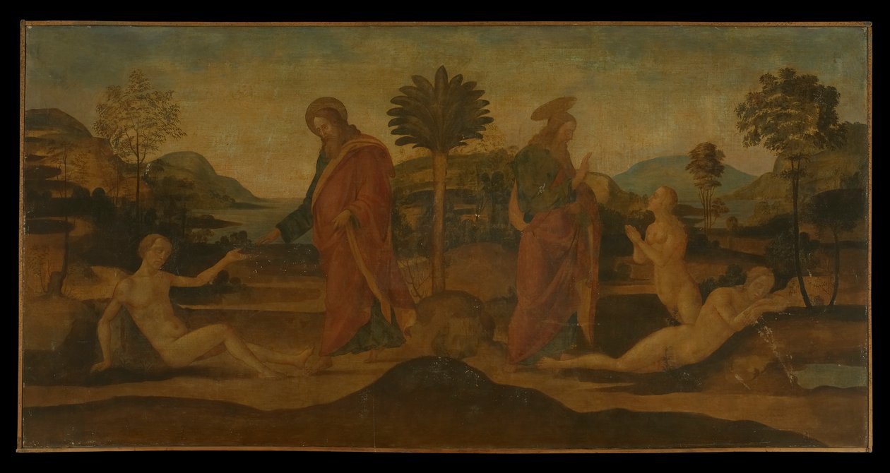 Skapelsen av Adam og Eva av Master of Apollo and Daphne