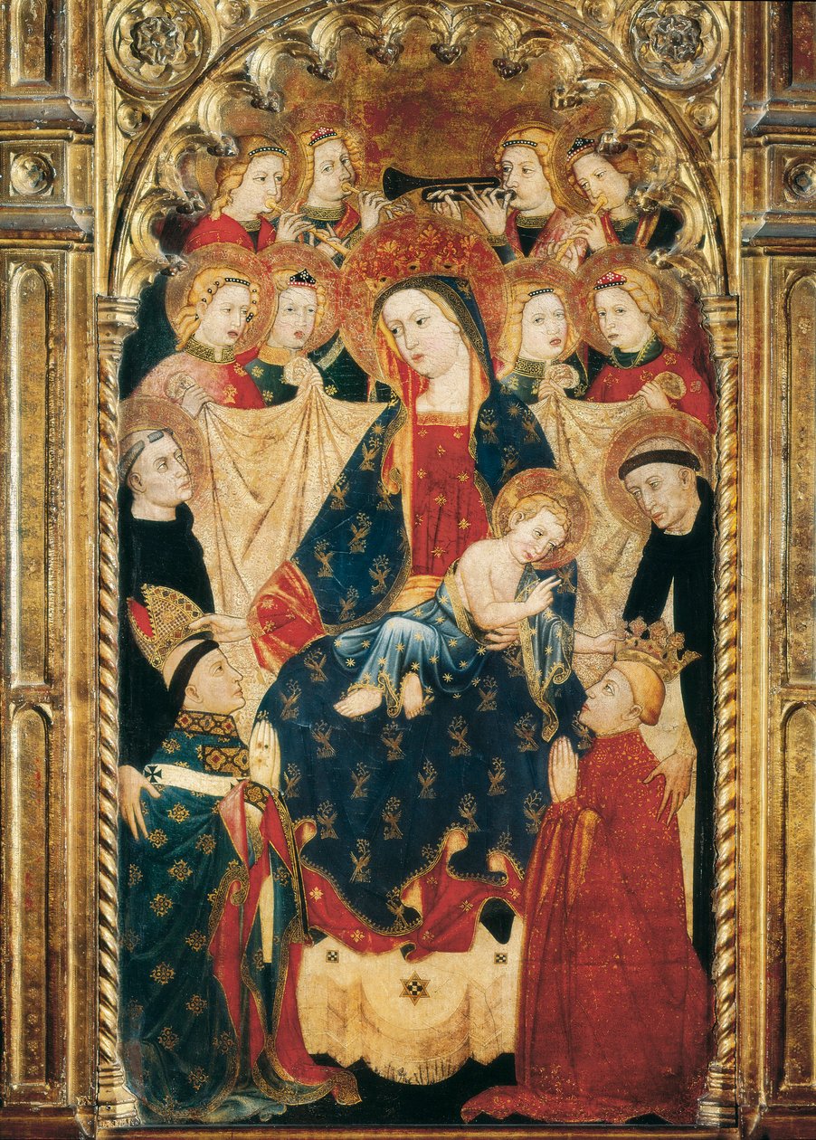 Altertavle til jomfruen til erkebiskop Don Sancho Rojas (14-15. århundre) Detalj. av Master of Archbishop Don Sancho Rojas
