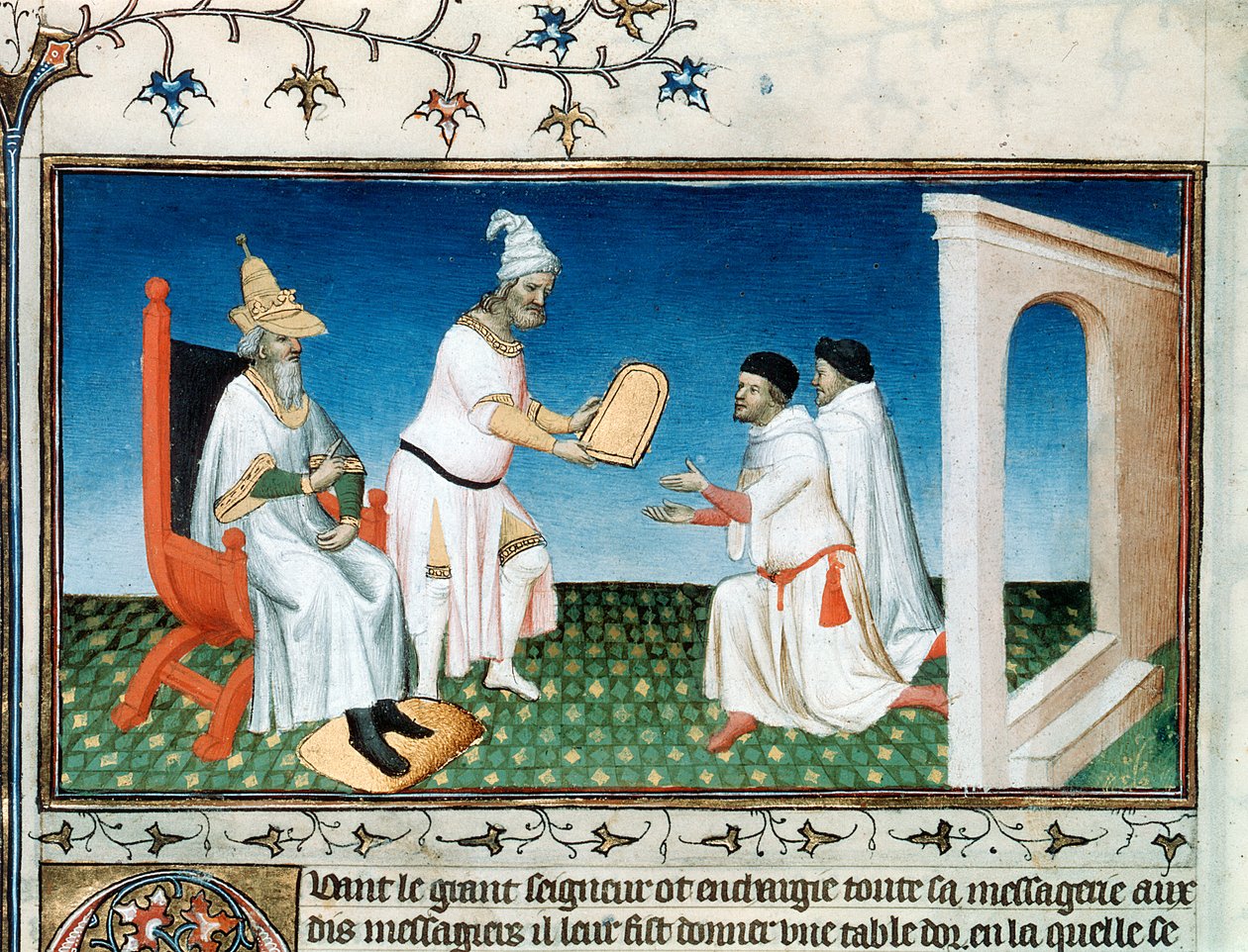 Kublai Khan gir poloene passet deres, c1280s, tidlig på 1400-tallet. av Master of Boucicaut