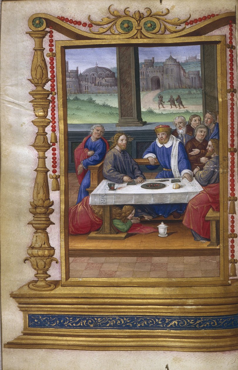 Fest i huset til fariseeren Simon, 1500-1550 av Master of Claude de France