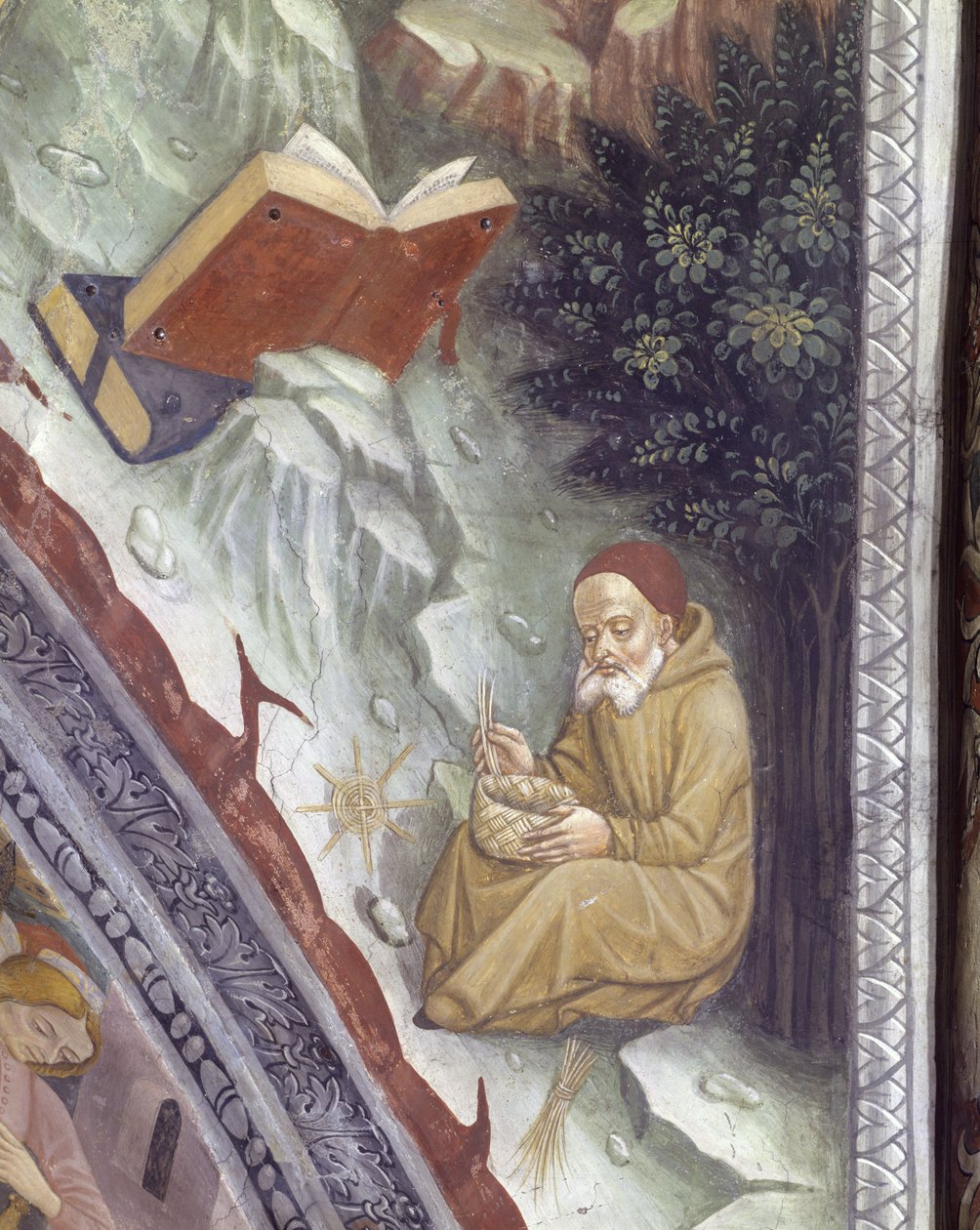 Italia, Piemonte-regionen, Alessandria-provinsen, freskomaleri i kapell ved basilikaen Santa Maria Assunta av Master of Crea