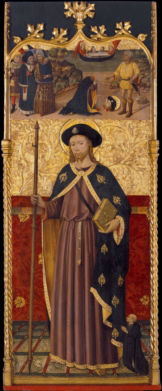 Saint James med en donor og halshugging av Saint James av Master of Cruïlles