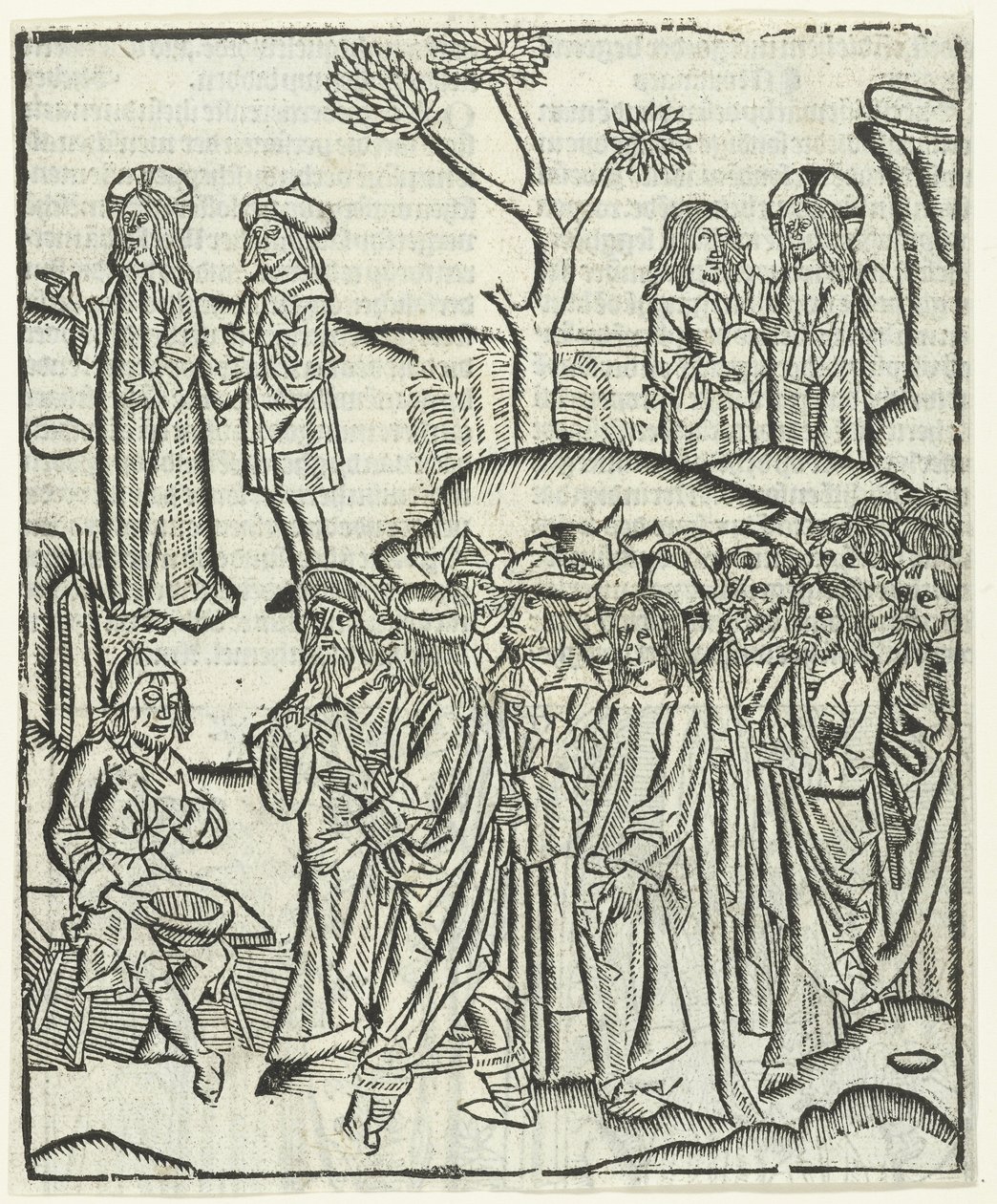 Kristus helbreder den blinde Bartimeus av Master of Delft (attributed to)