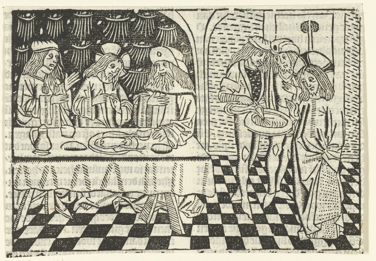 Måltid med fariseerne av Master of Delft (attributed to)
