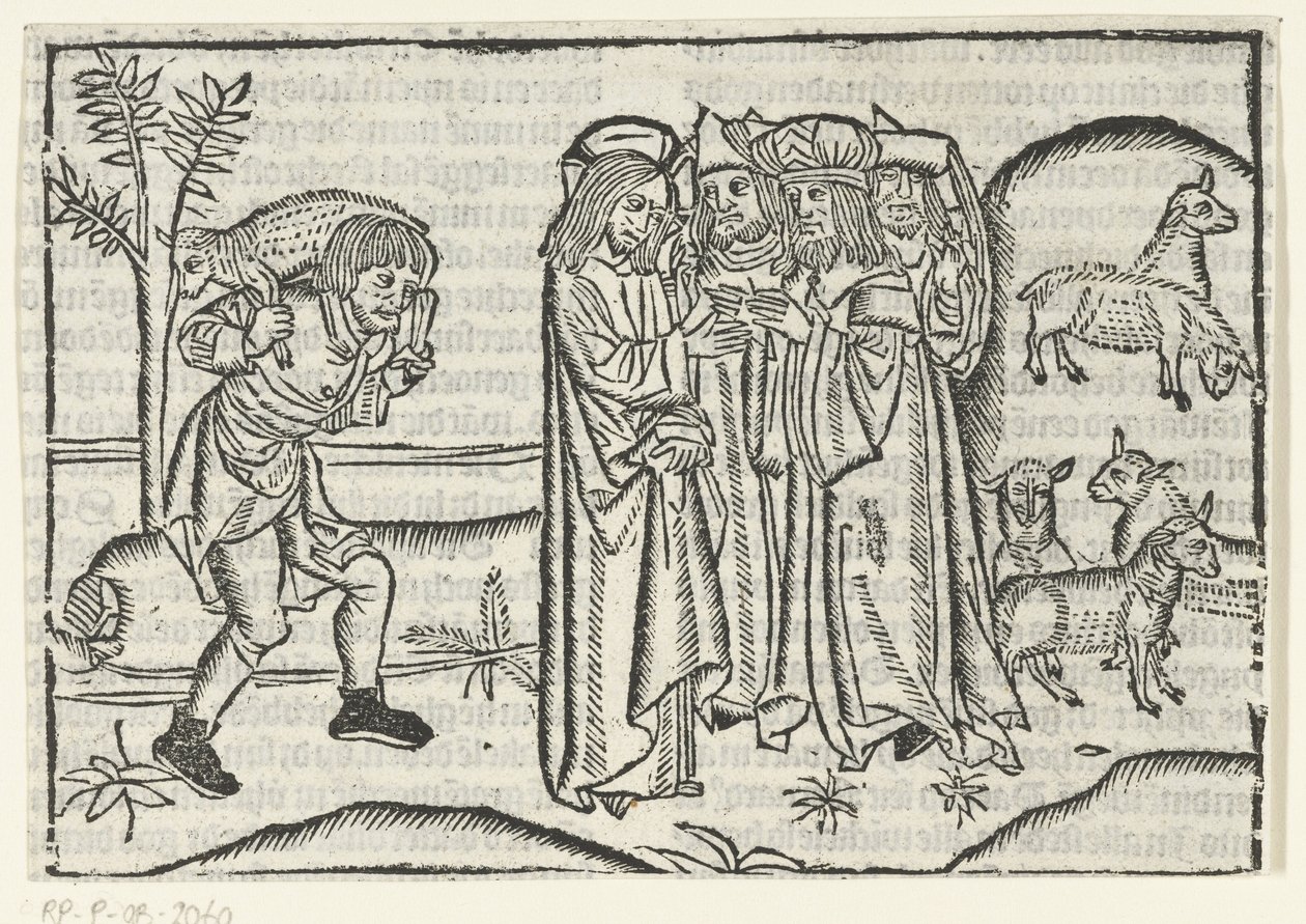 Lignelse om den tapte sauen av Master of Delft (attributed to)