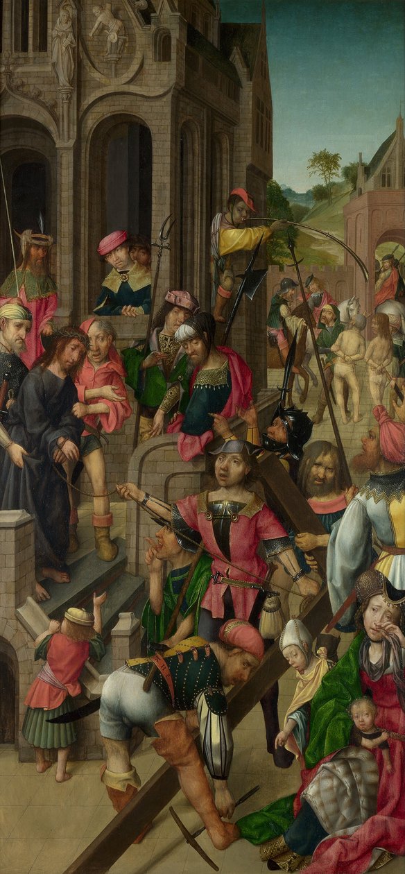 Kristus presentert for folket Triptych: Scenes from the Passion of Christ, venstre panel, ca. 1510 av Master of Delft