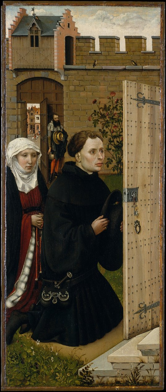 Annunciation Triptych (Merode altertavle), ca. 1427-32 (olje på eik) av Master of Flémalle