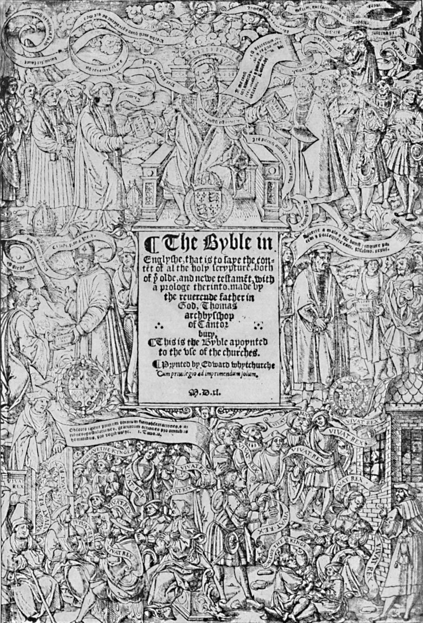 'Den store bibels tittelside, 1540, 1903 av Master of Francois de Rohan