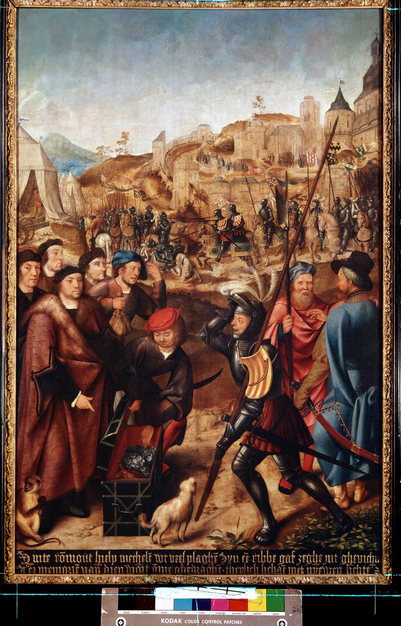 Legenden om Saint Rombaut (The Legend of Saint Rumbold). Maleri av mesteren i Frankfurt (1460-rundt 1533). Olje på tre. flamsk renessansekunst. Eremitasjemuseet, St. Petersburg. av Master of Frankfurt