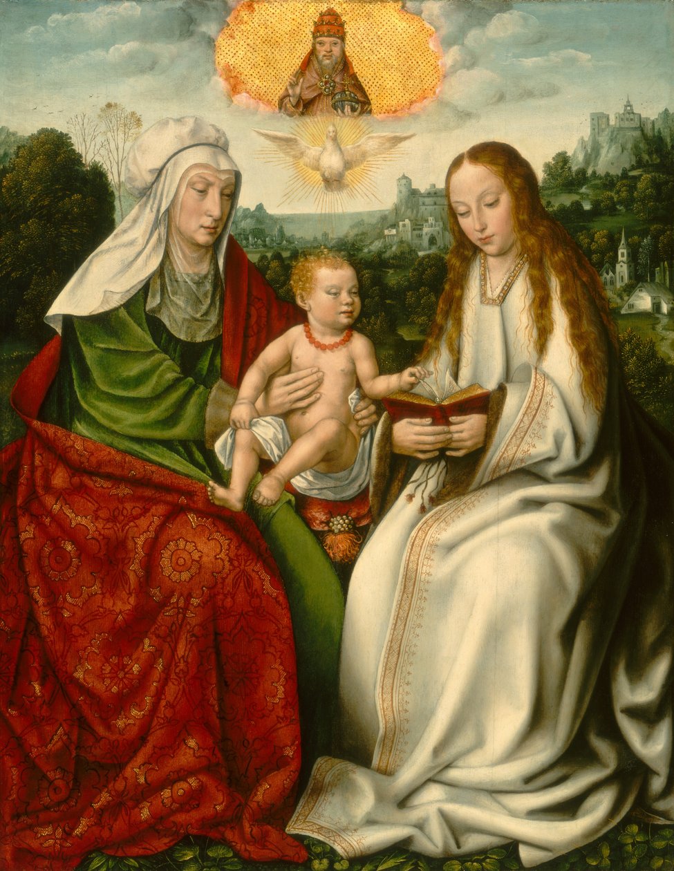 Saint Anne med jomfruen og Kristusbarnet, ca. 15111515. av Master of Frankfurt