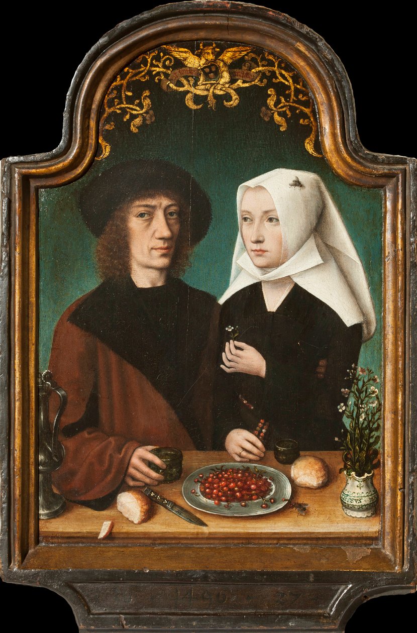Selvportrett av kunstneren med sin kone, 1496. av Master of Frankfurt